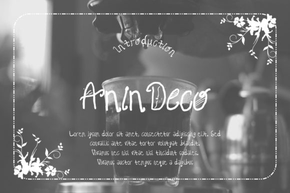 Anin Deco: A Handwritten Display Font for Web Design