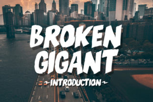 Broken Gigant: A Bold Display Font for Crafters