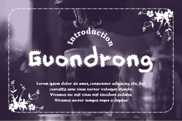 Guondrong: A Playful Display Font for Crafters