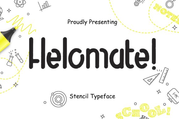Helomate: A Stencil Display Font for Branding