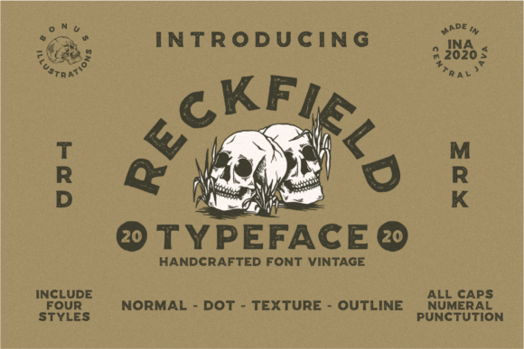 Reckfield: A Vintage Display Font for Editorial Design